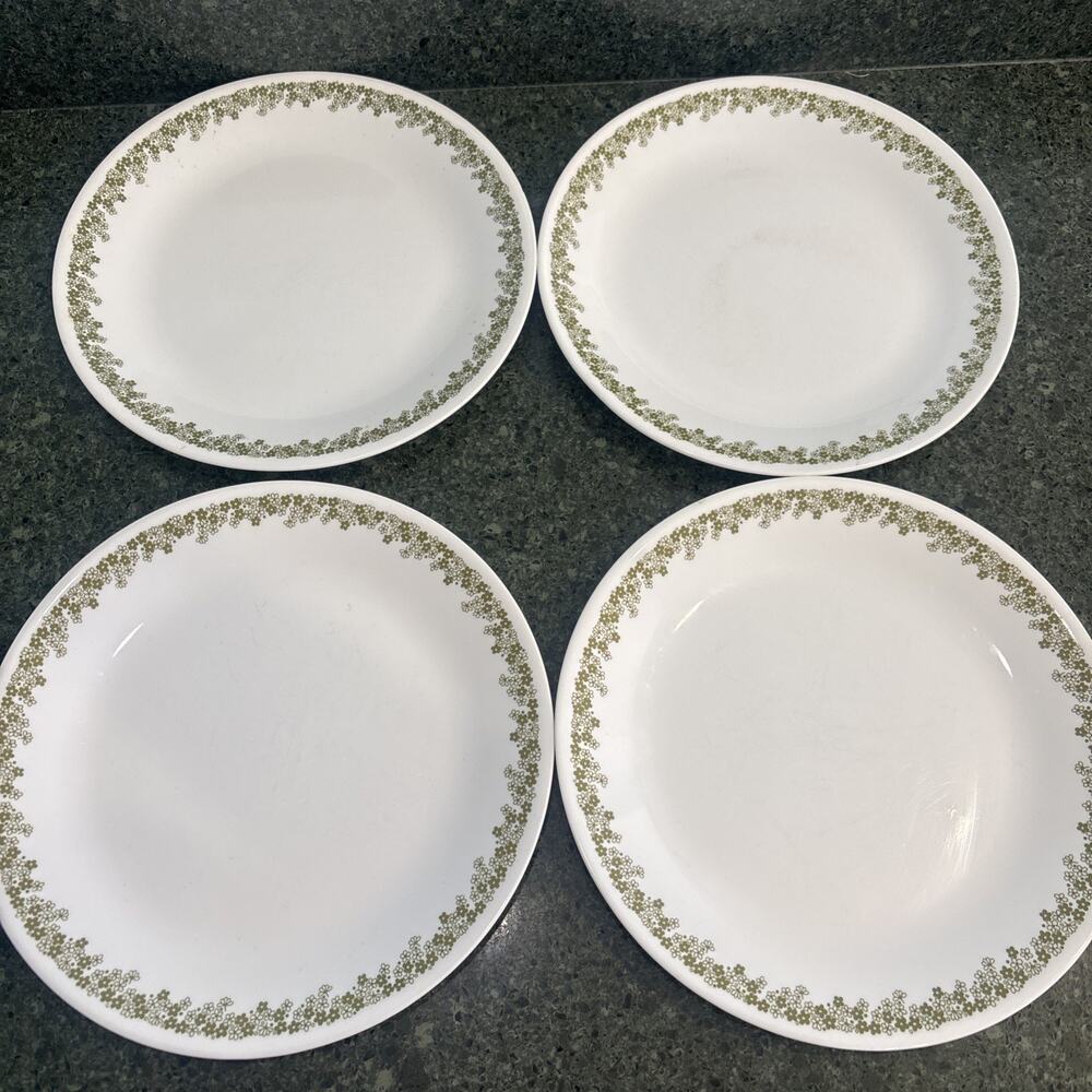 4 Vtg Corelle Crazy Daisy Spring Blossom 10-1/4" Dinner Plates - Picture 4 of 5